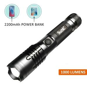 Ultra Bright Rechargeable LED Flashlight with Power Bank
